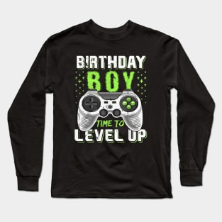 Birthday Boy Time to Level Up Video Game Birthday Gift Boys T-Shirt Long Sleeve T-Shirt